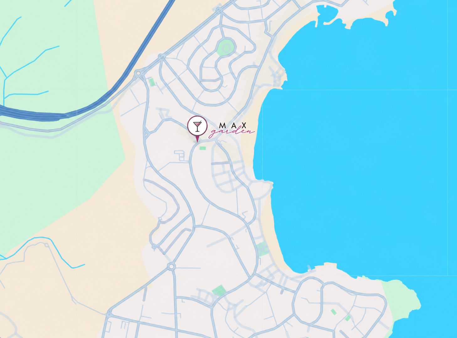 Map showing Max Garden in Palmanova, Mallorca